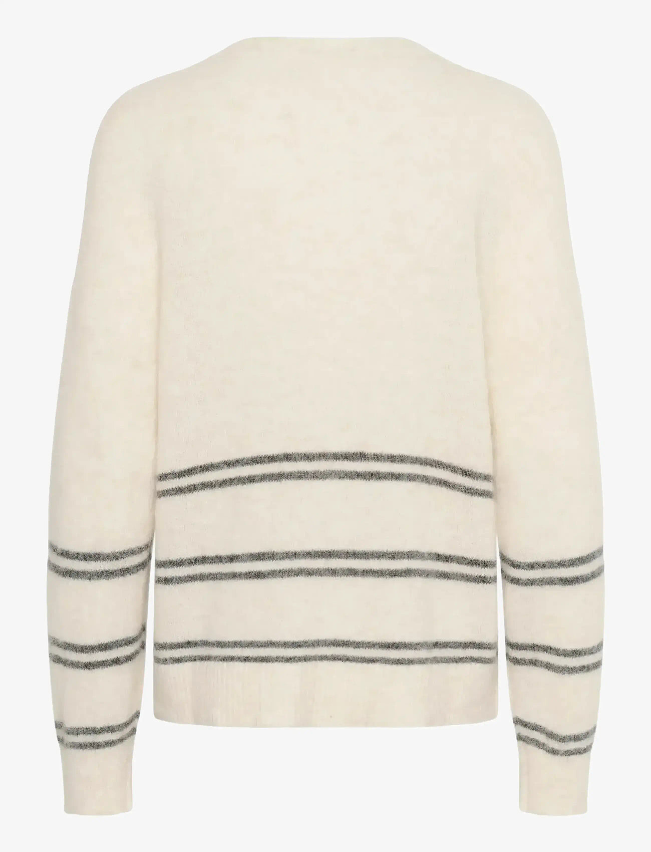 Culture - CUbernie Cacheia Cardigan - kardiganai - whitecap melange/grey stripes - 1