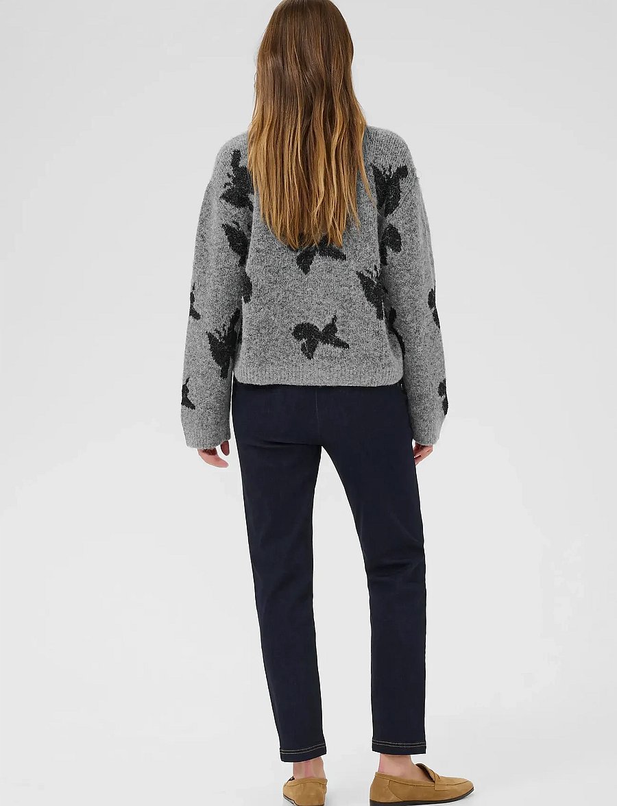 Culture - CUfreya Cardigan - cardigans - mid grey/black melange - 4