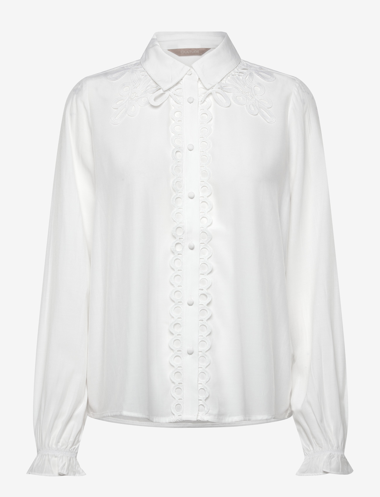 Culture - CUamanda Asmine Shirt - langærmede skjorter - spring gardenia - 0
