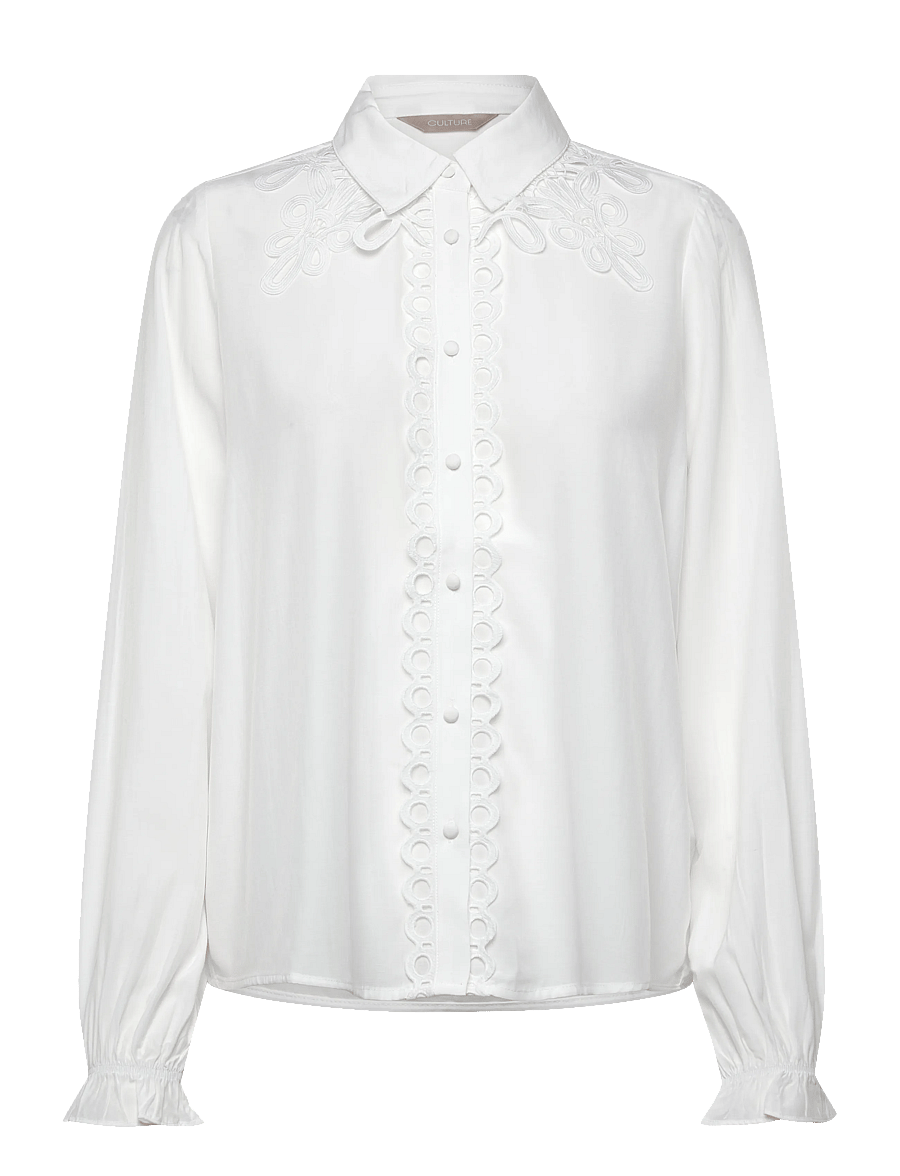 Culture - CUamanda Asmine Shirt - langärmlige hemden - spring gardenia - 0