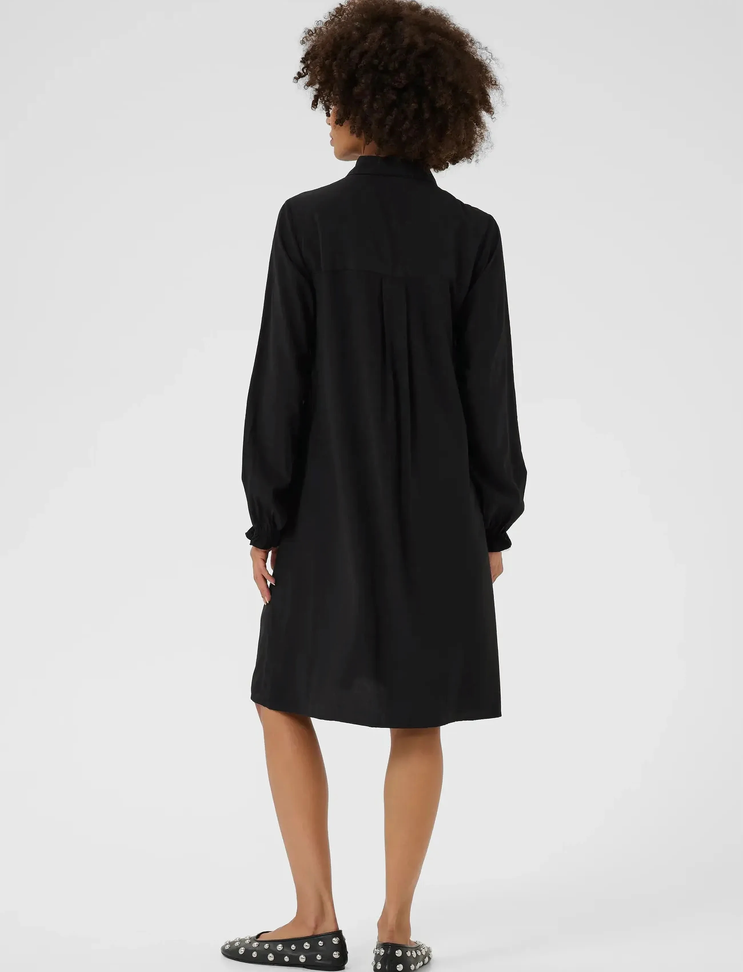 Culture - CUamanda Asmine Dress - skjortklänningar - black - 4