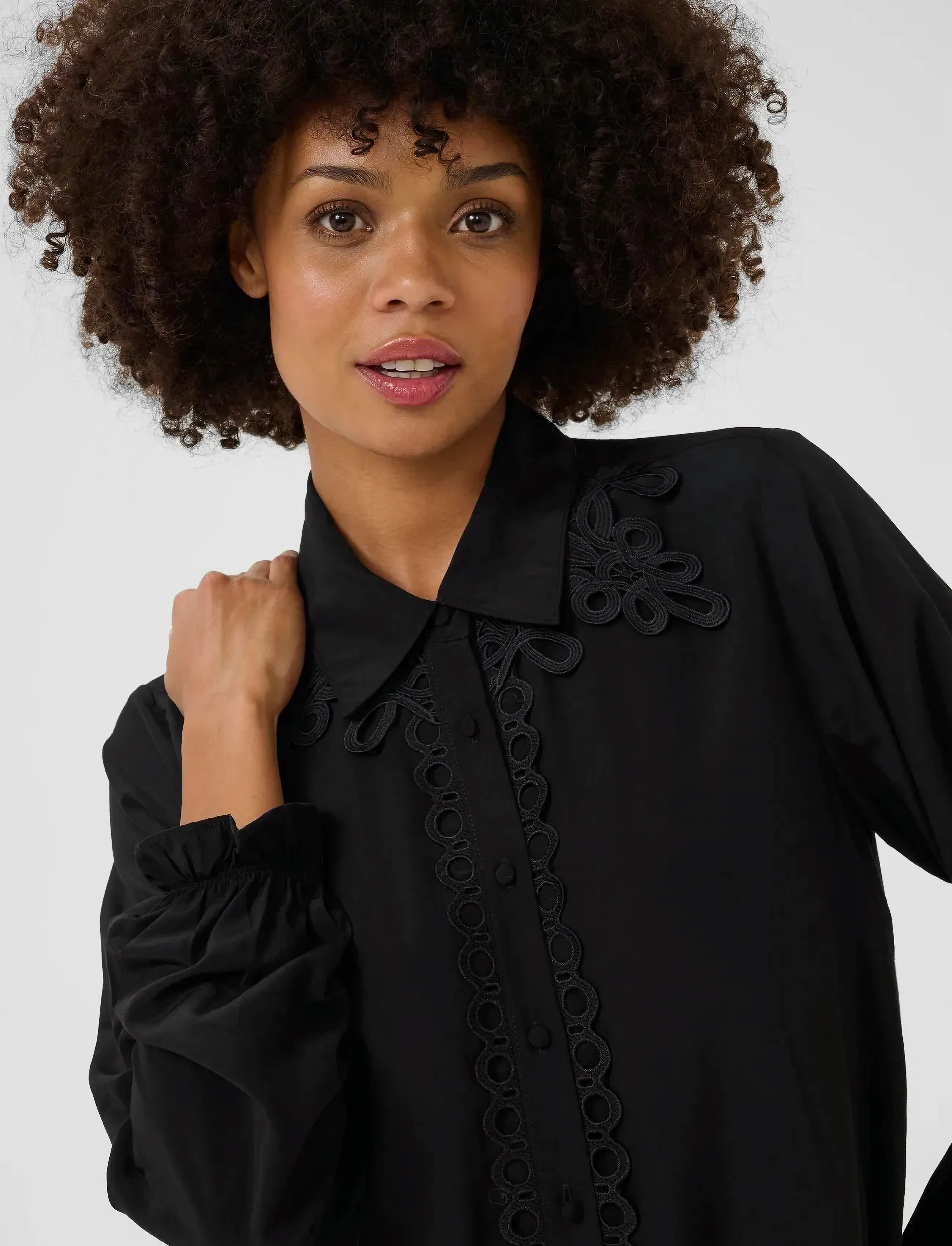 Culture - CUamanda Asmine Dress - skjortklänningar - black - 5
