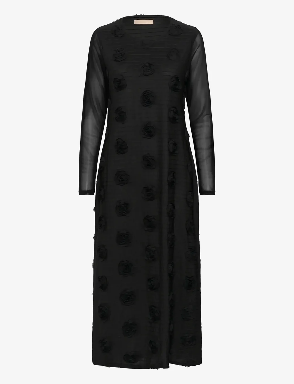 Culture - CUmascha Mesh Dress - aftonklänningar - black - 1