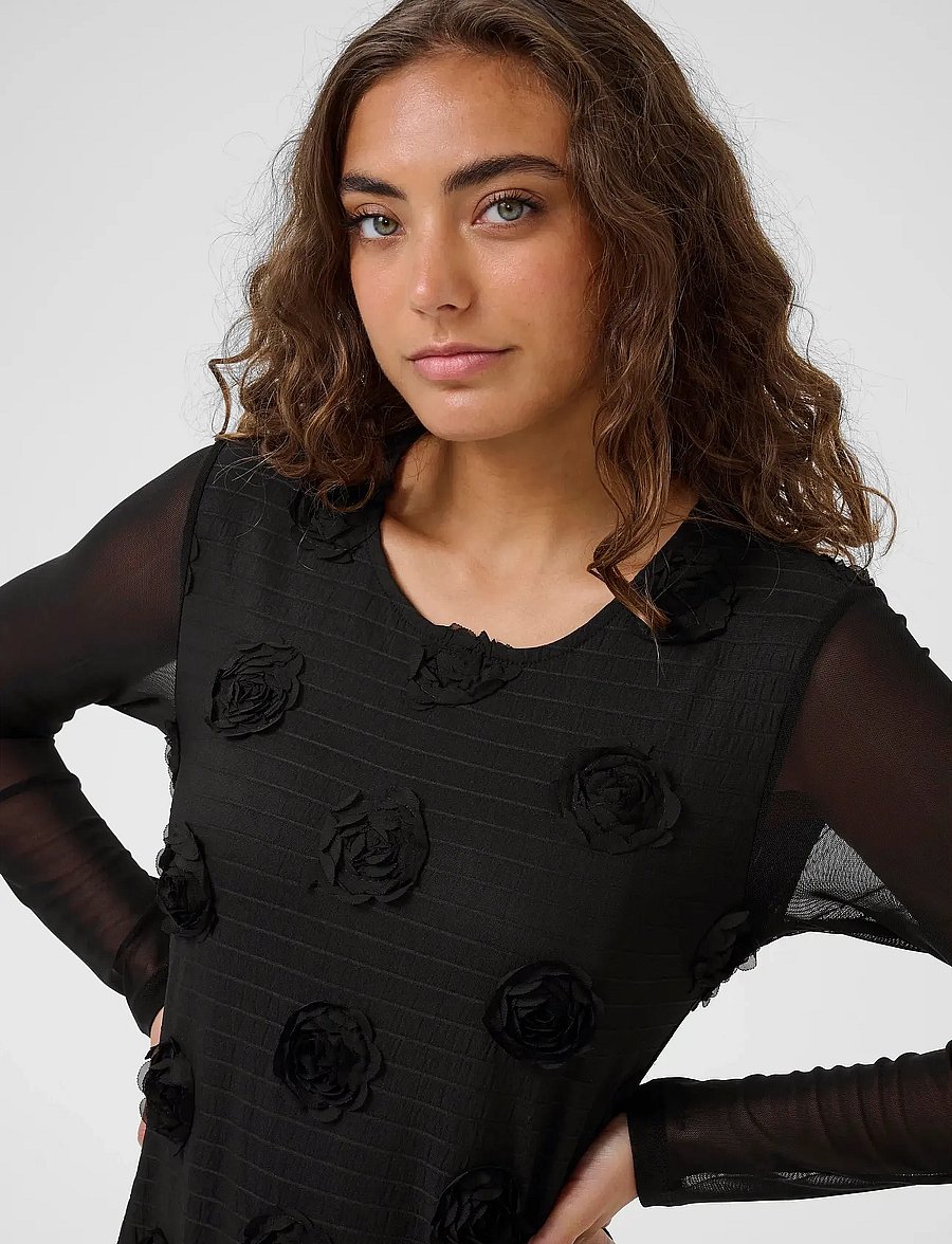 Culture - CUmascha Mesh Dress - abendkleider - black - 4