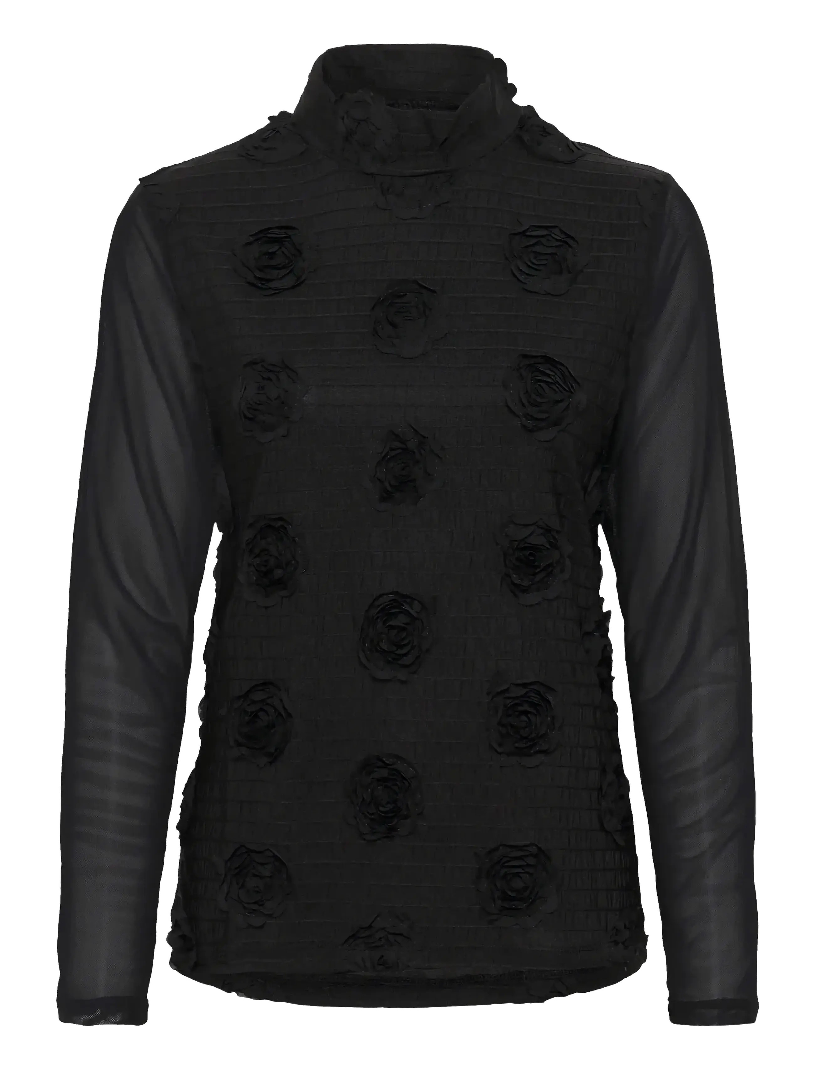 CULTURE Cumascha Mesh Bluse Schwarz - S - Damen