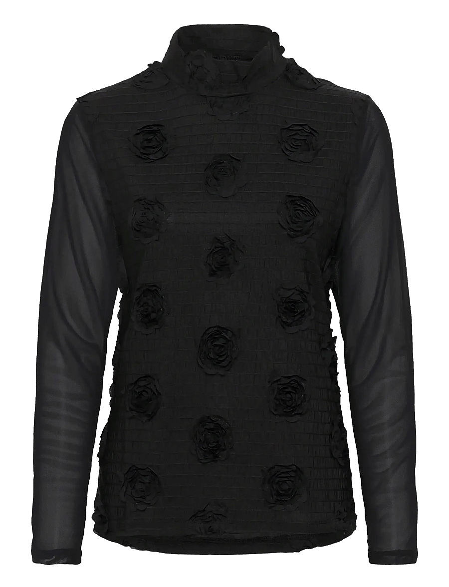 Culture - CUmascha Mesh Blouse - black - 1