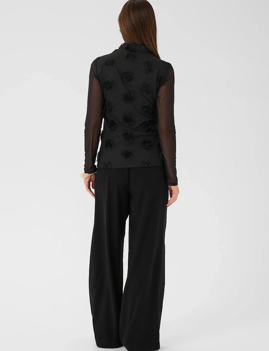Culture - CUmascha Mesh Blouse - black - 4