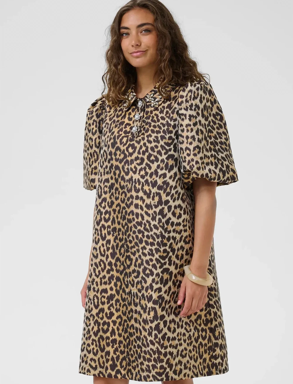 Culture - CUcarol Muxi Dress - skjortekjoler - leopard - 0