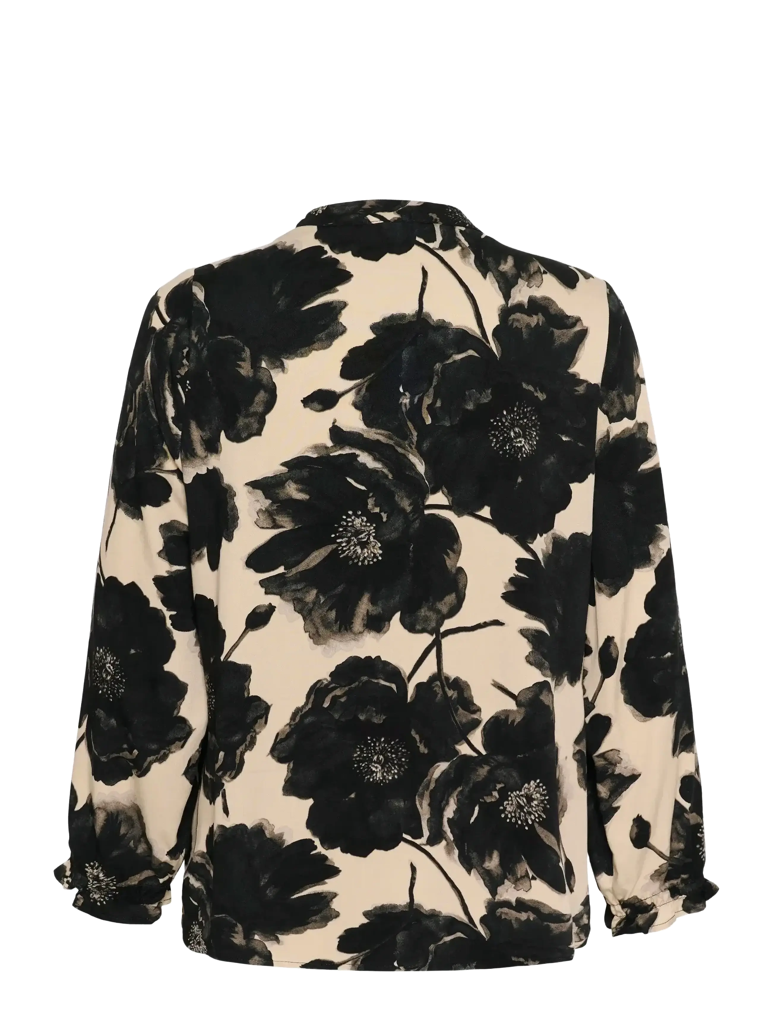 Culture - CUrachel Elitha Shirt - langermede skjorter - black/offwhite flower - 2