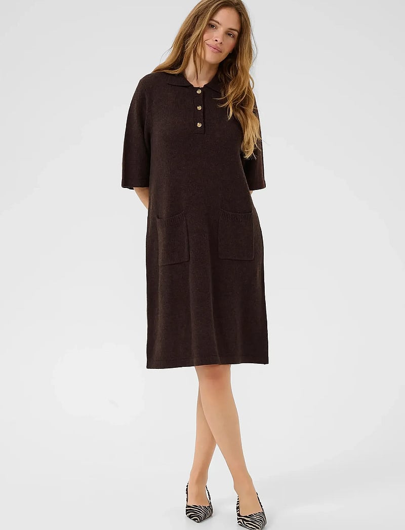 Culture - CUasima Katrina Dress - hemdkleider - coffee bean melange - 3