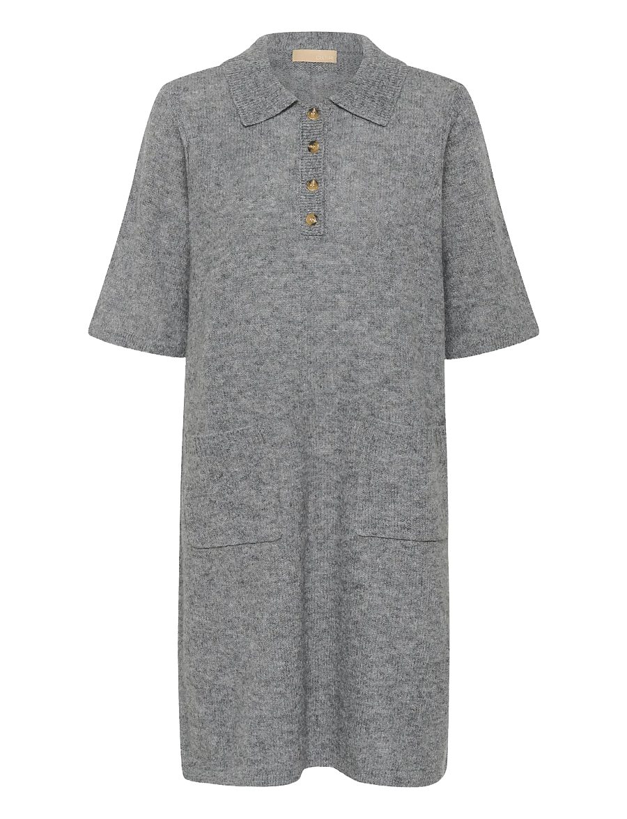 Culture - CUasima Katrina Dress - hemdkleider - mid grey melange - 1