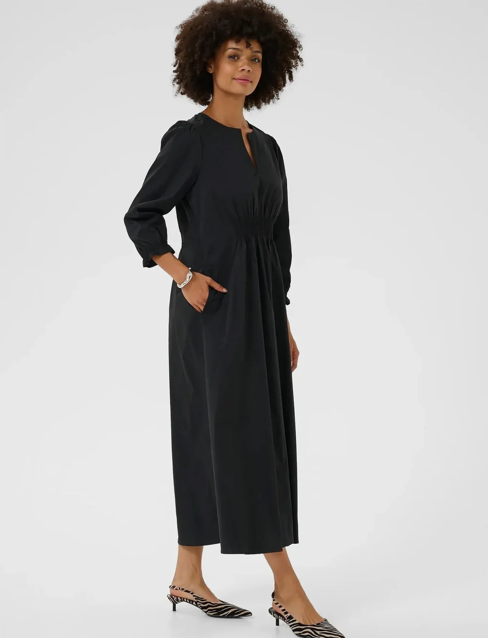 Culture - CUelna Antoinett Long Dress - midikleidid - black - 0