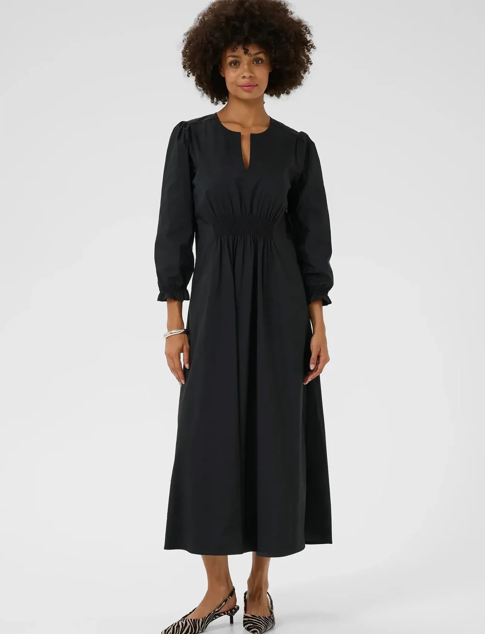 Culture - CUelna Antoinett Long Dress - midikleidid - black - 3