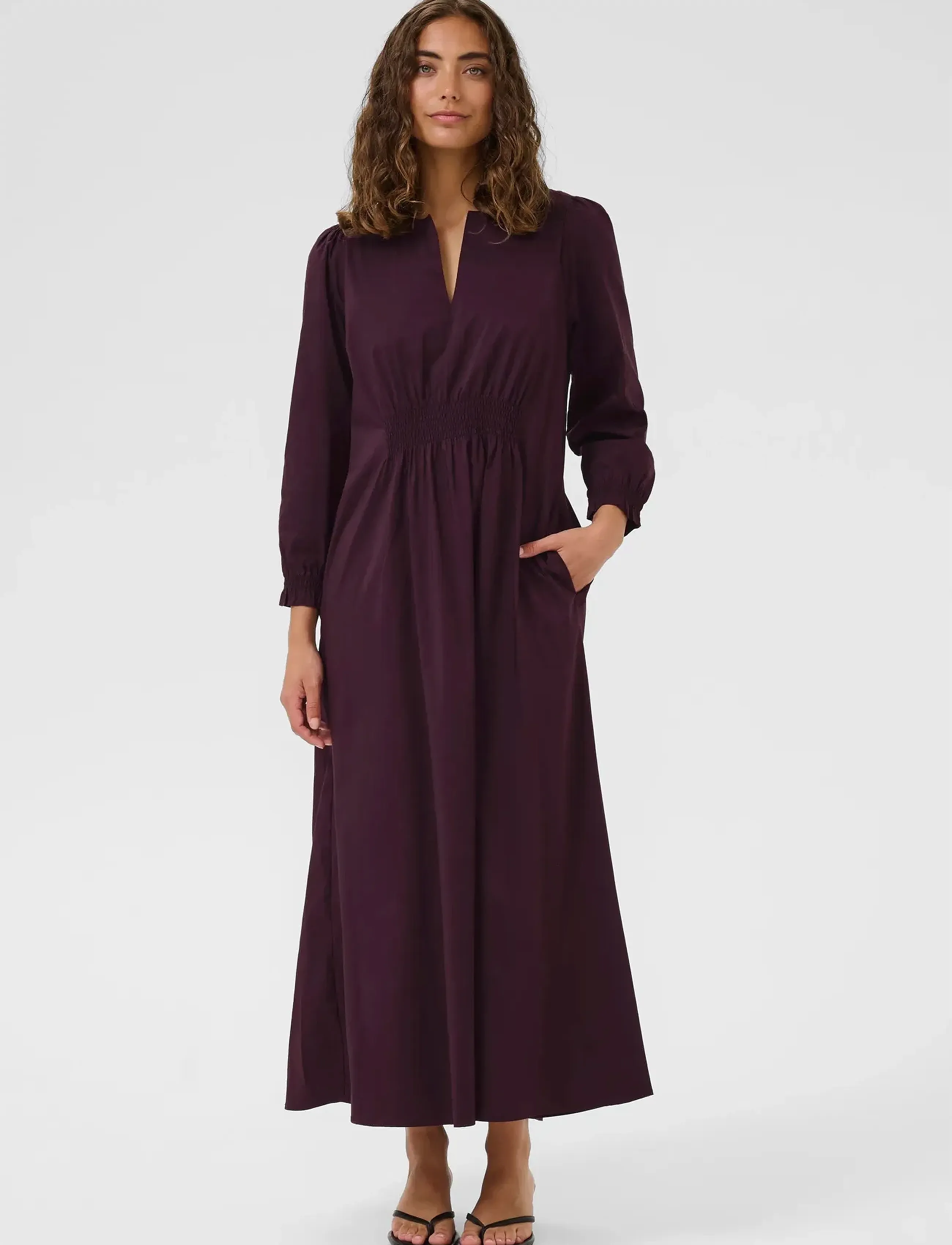 Culture Cuelna Antoinett Long Dress, XXL, Purple, Kjoler > Knælange Og Midi, Dame