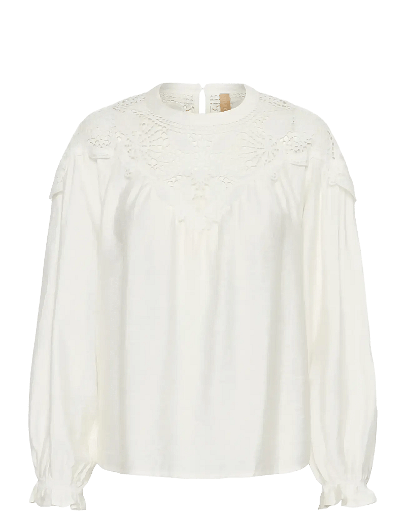 Culture - CUallegra Blouse - pikkade varrukatega pluusid - spring gardenia - 1