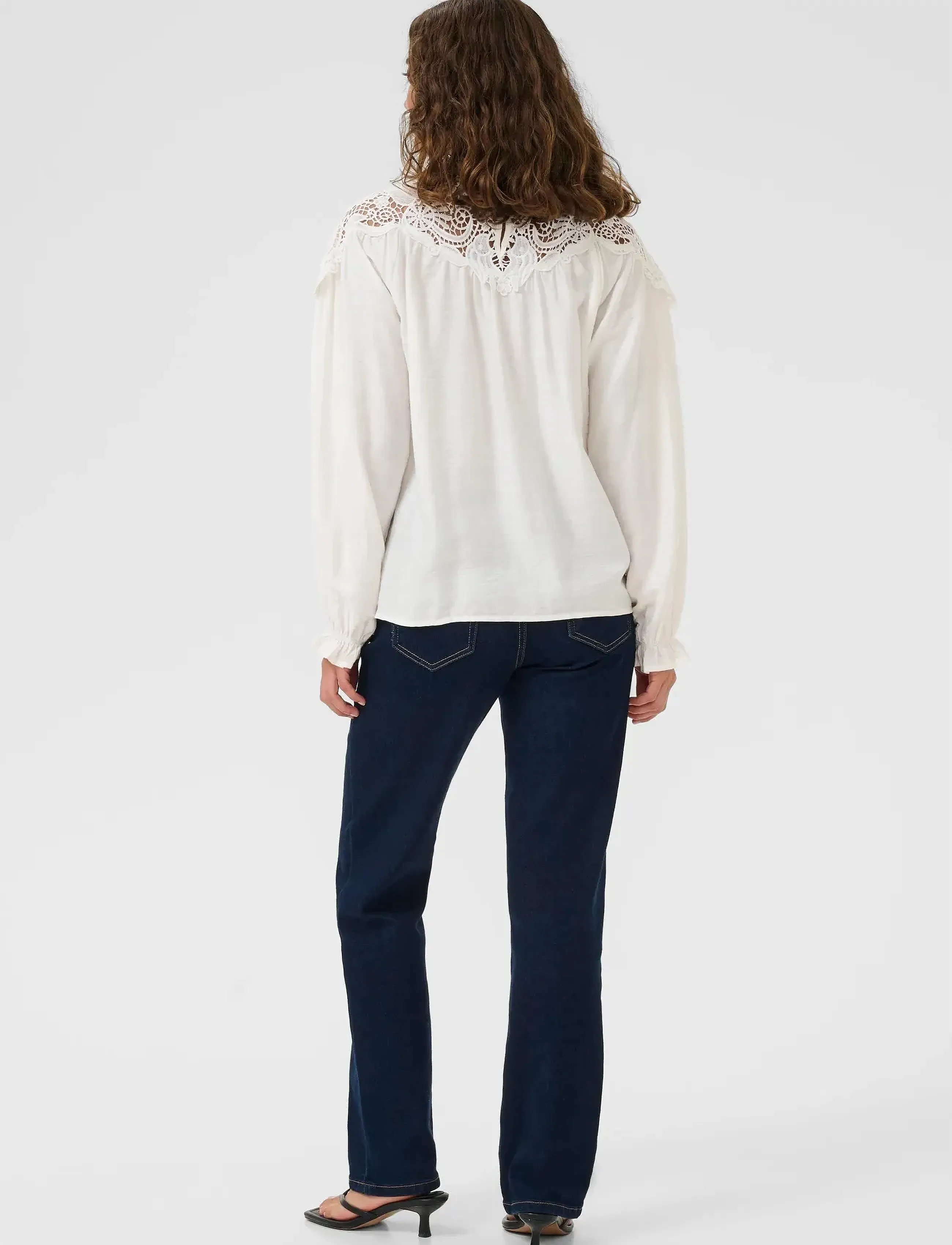 Culture - CUallegra Blouse - langermede bluser - spring gardenia - 4
