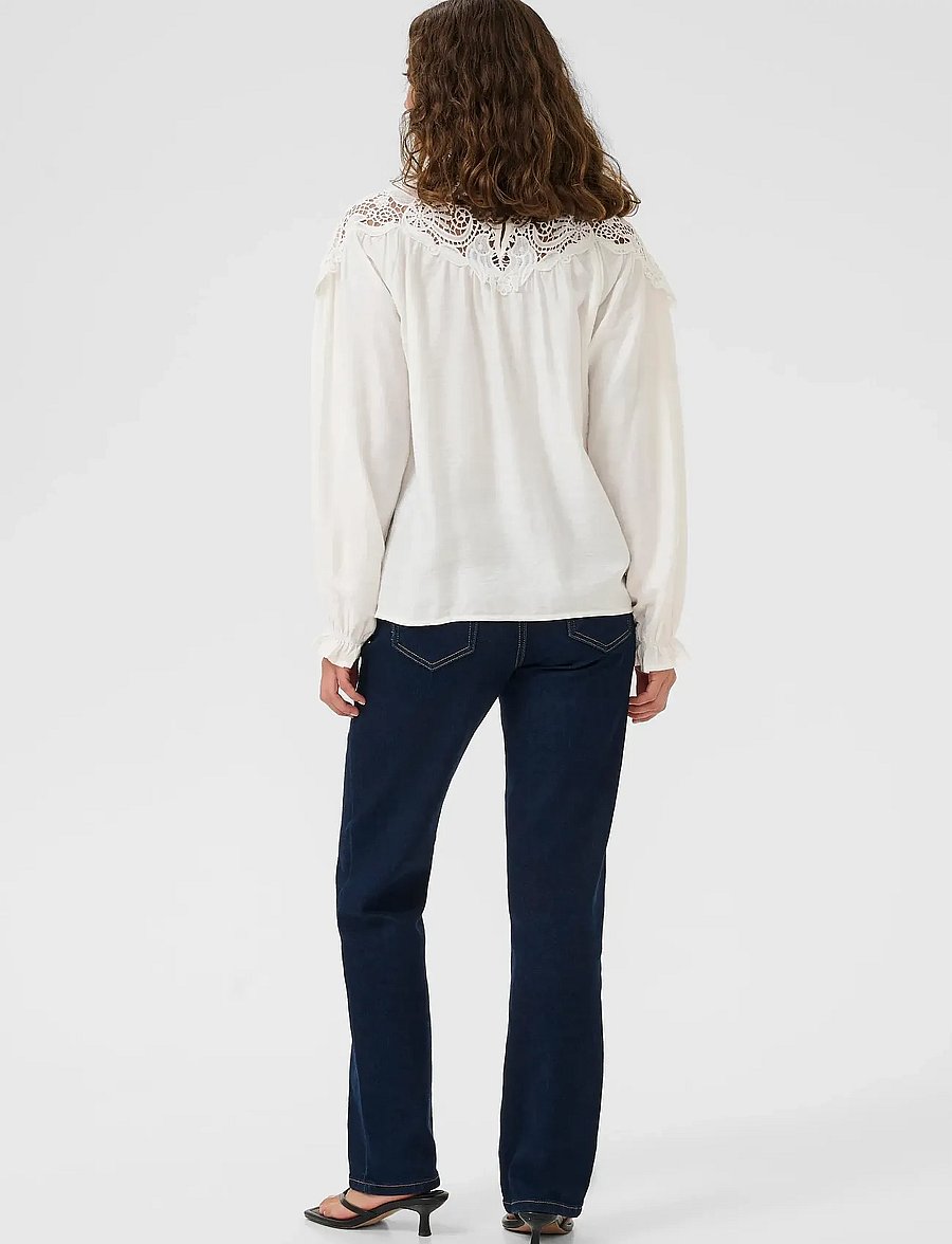 Culture - CUallegra Blouse - langärmelige blusen - spring gardenia - 4