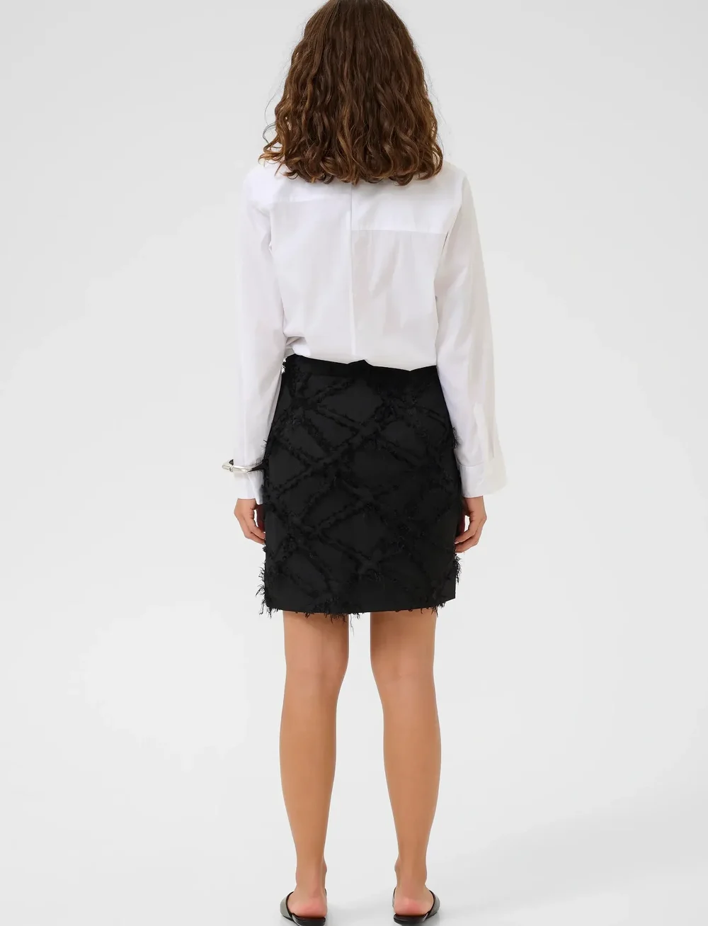 Culture - CUhairy Skirt - korte nederdele - black - 4