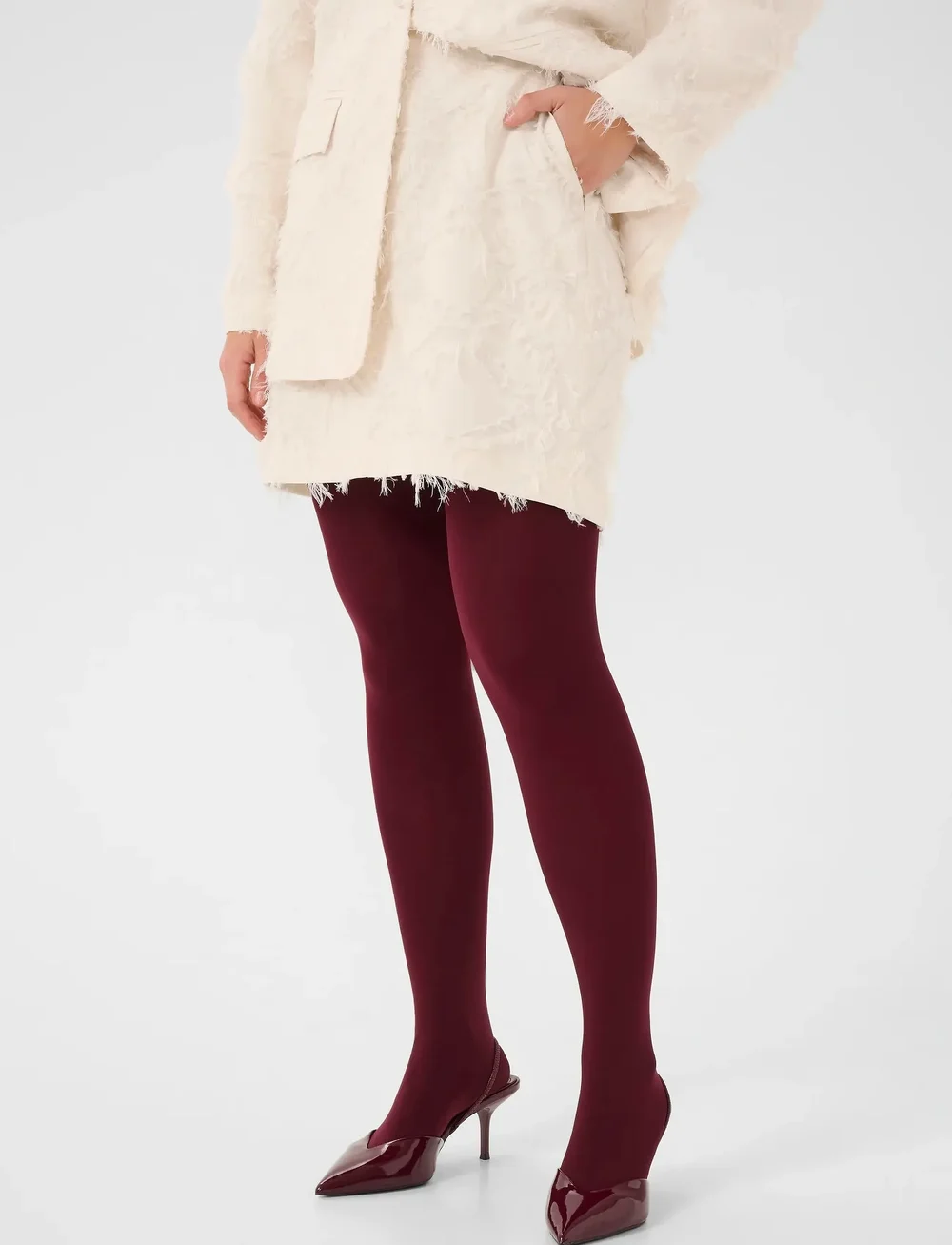 Culture - CUhairy Skirt - korta kjolar - whitecap - 0