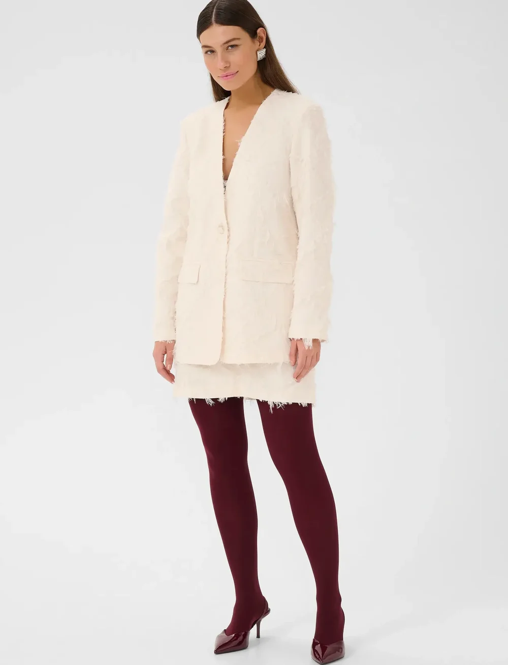 Culture - CUhairy Skirt - korta kjolar - whitecap - 3