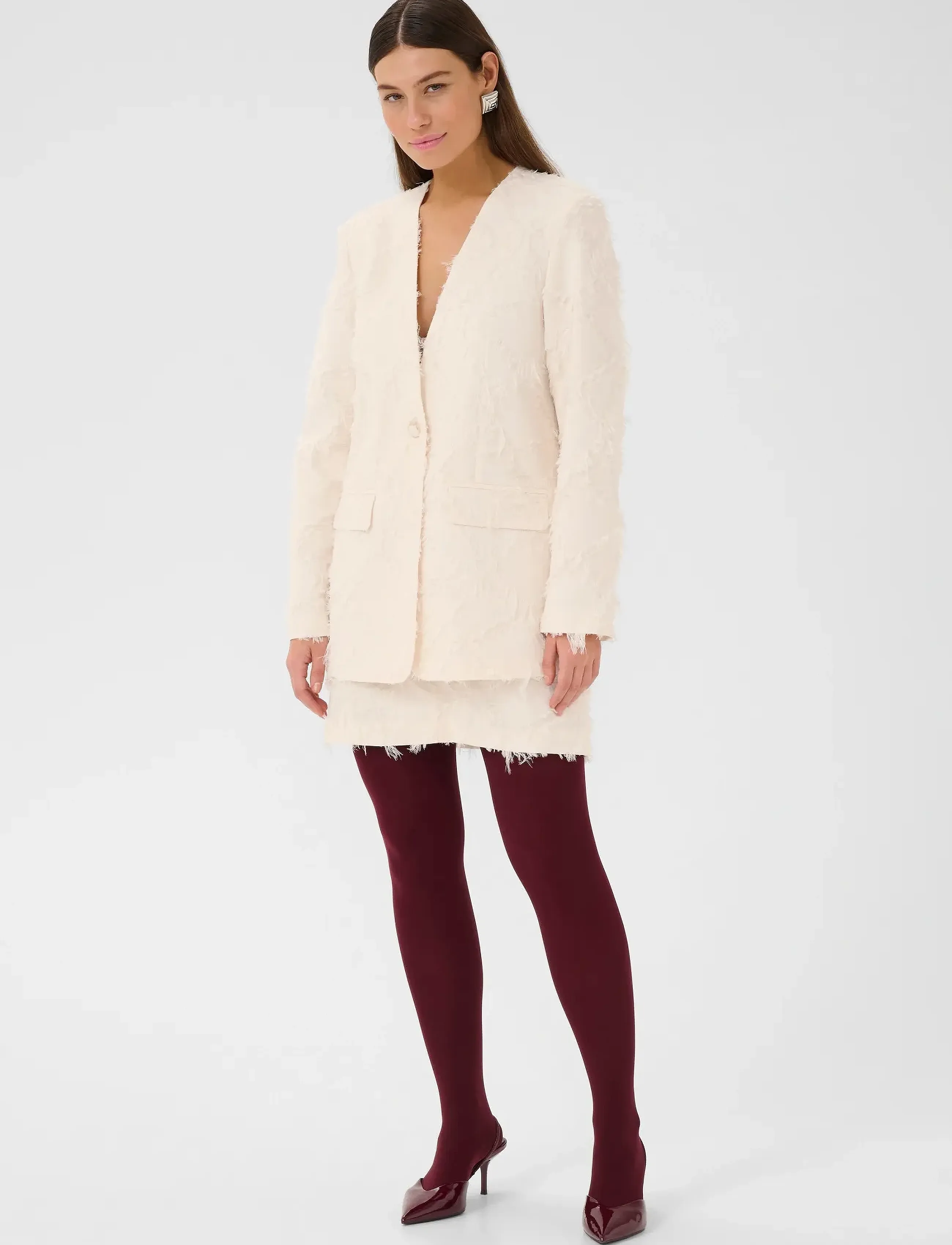 Culture - CUhairy Skirt - korta kjolar - whitecap - 3