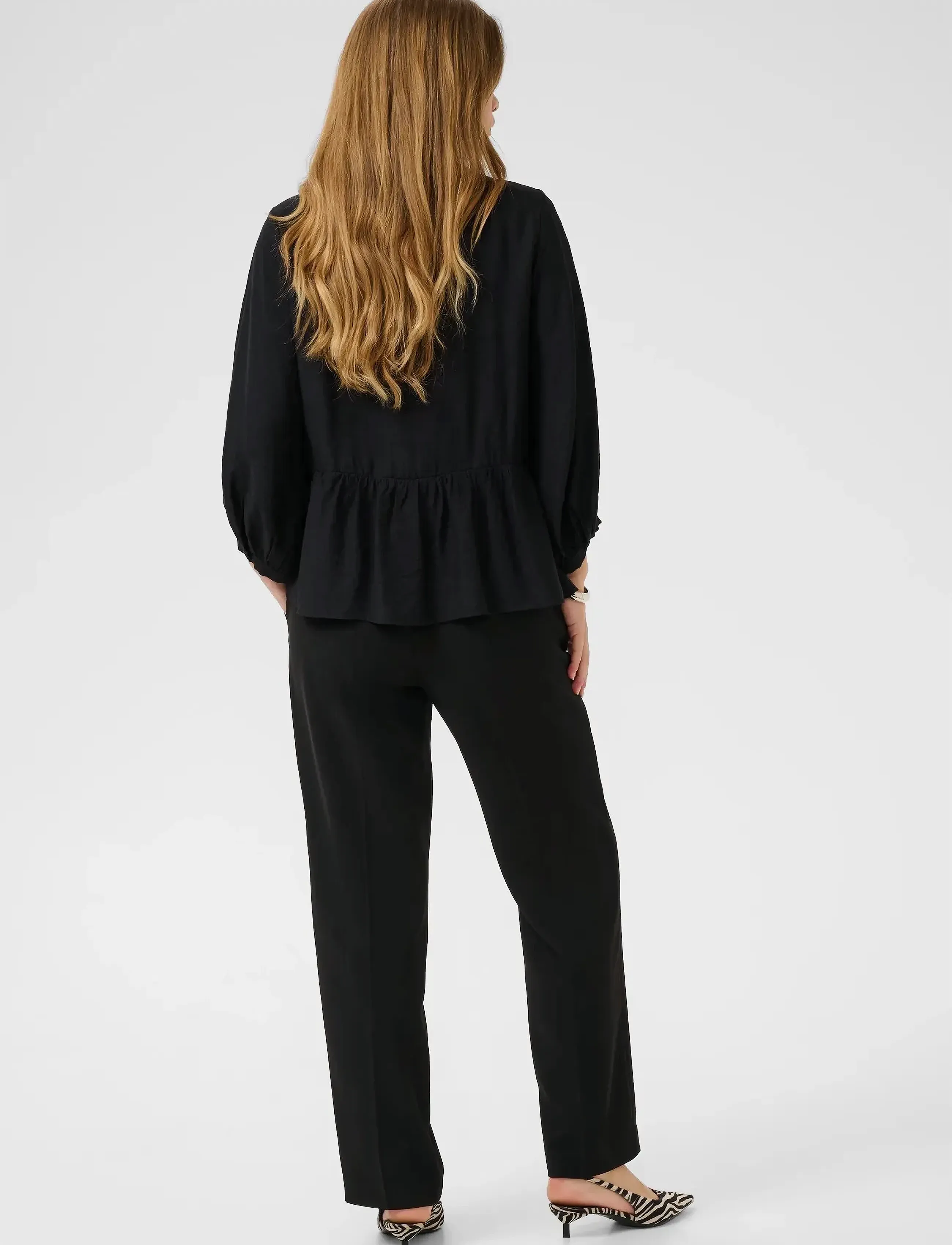 Culture - CUurta Blouse - langärmlige blusen - black - 4