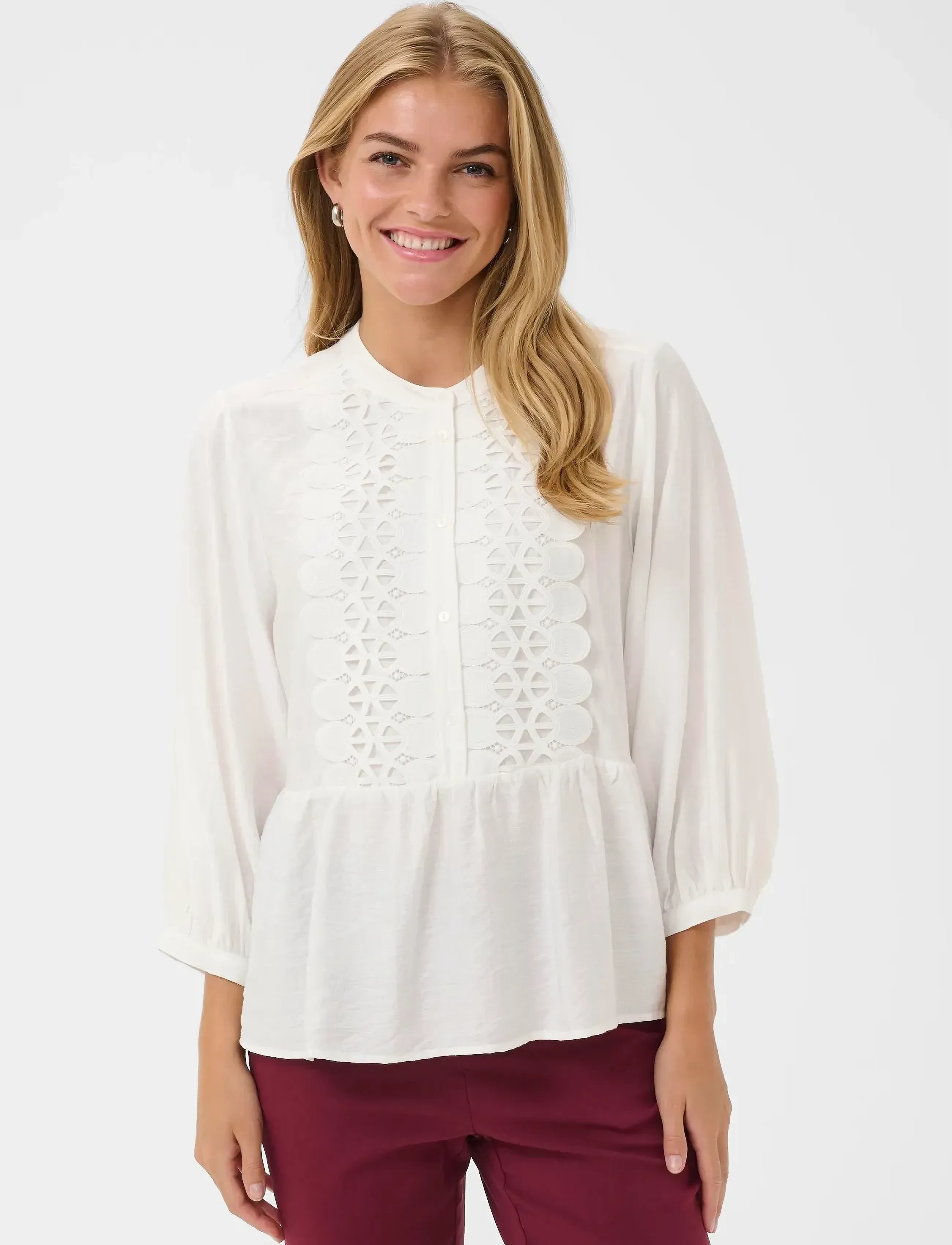 Culture Cuurta Blouse, XS, White, Bluser > Langærmede, Dame