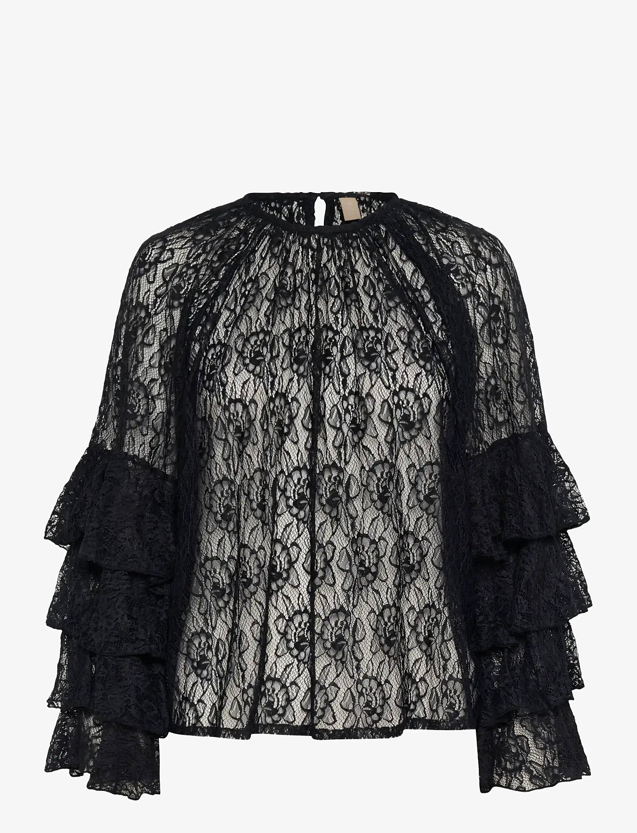 Culture - CUclemency Blouse - long sleeved blouses - black - 1