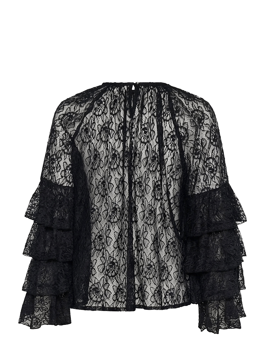Culture - CUclemency Blouse - langärmelige blusen - black - 2