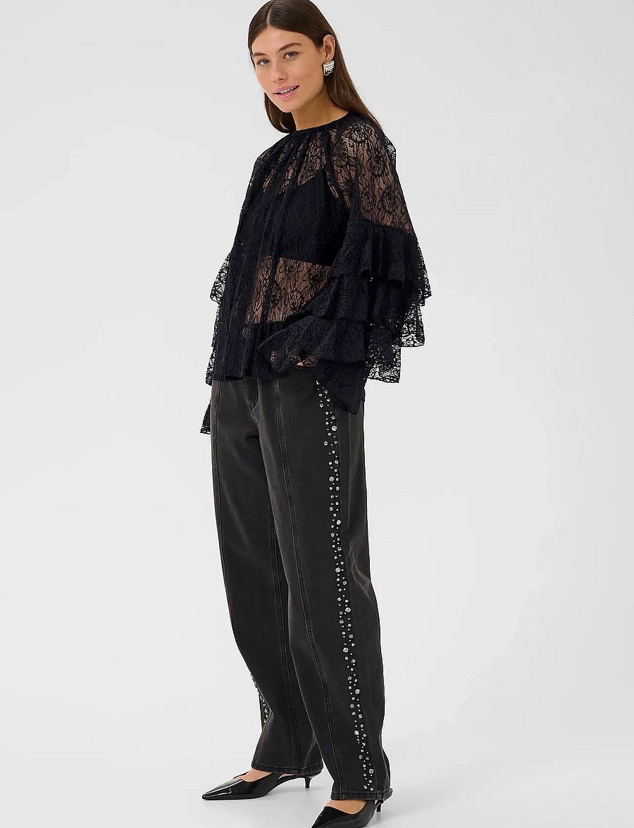 Culture - CUclemency Blouse - langärmelige blusen - black - 3