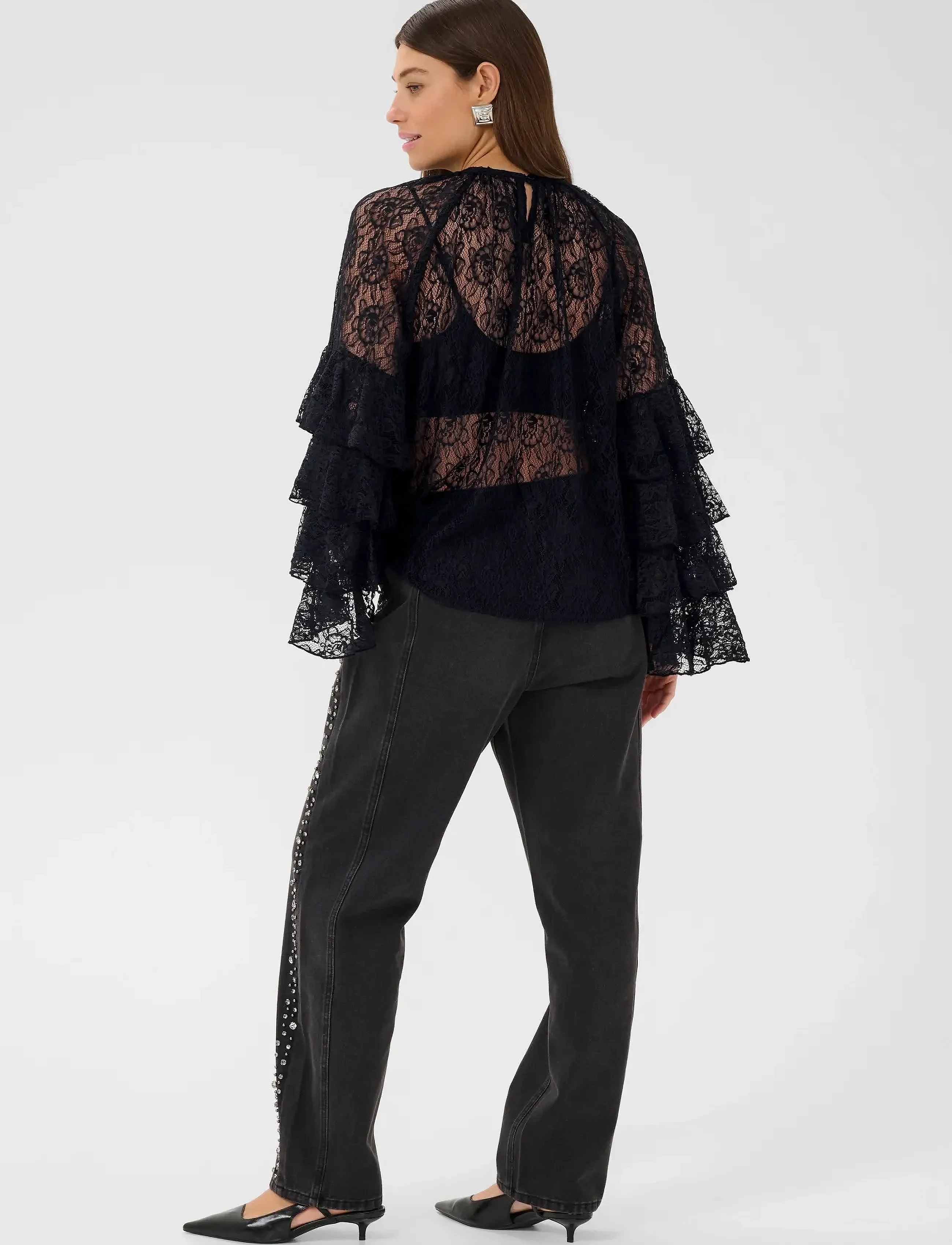 Culture - CUclemency Blouse - langärmlige blusen - black - 4