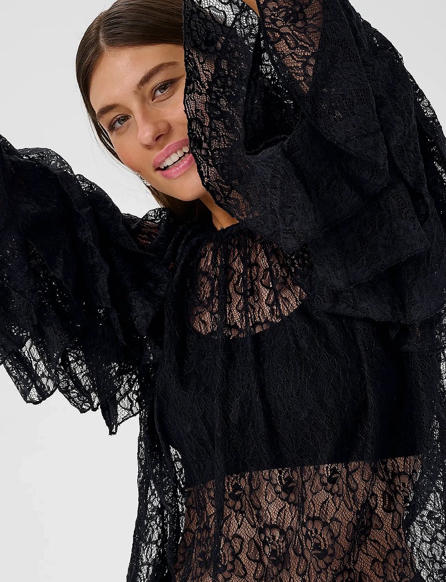 Culture - CUclemency Blouse - langärmelige blusen - black - 5