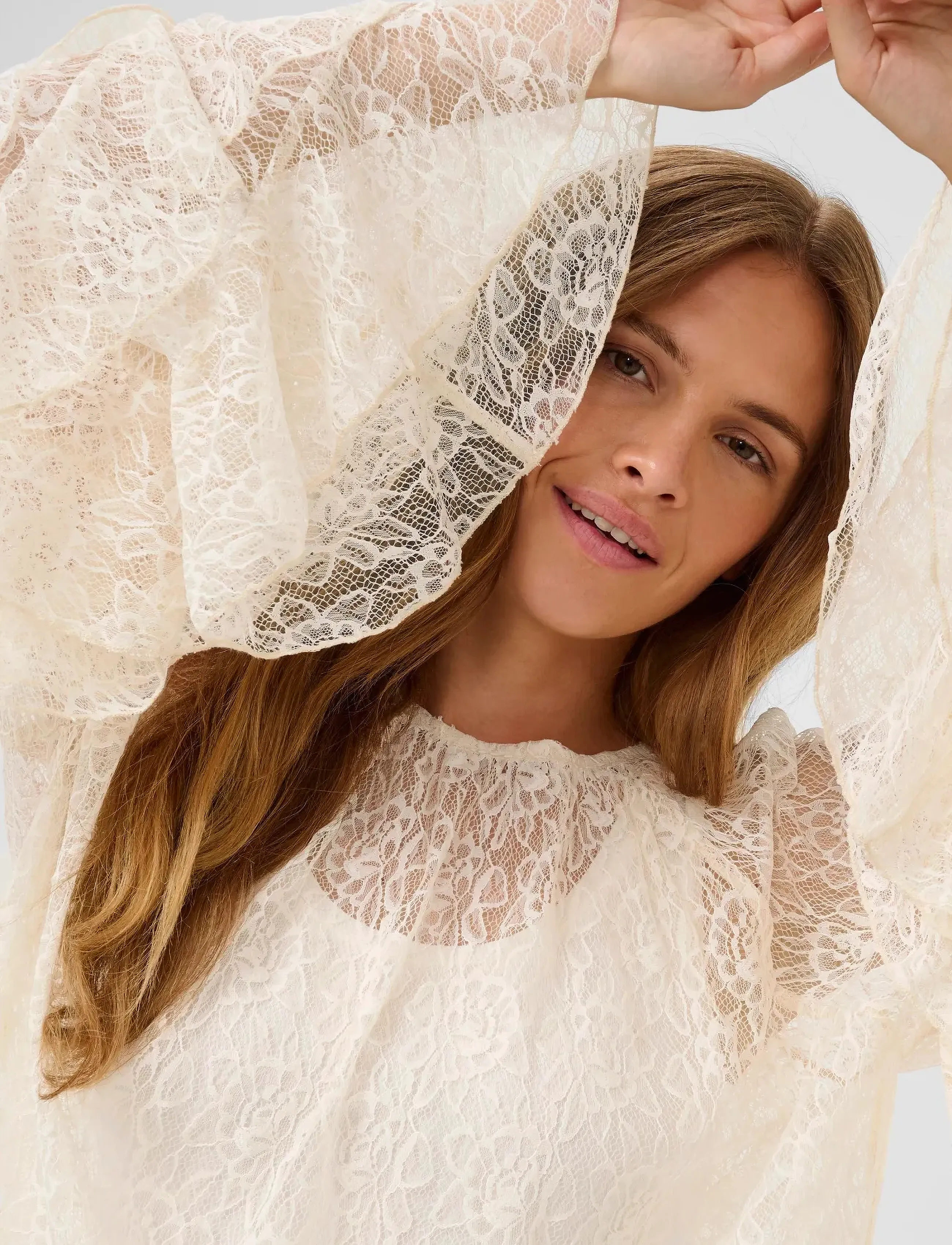 Culture - CUclemency Blouse - langärmlige blusen - whitecap - 5
