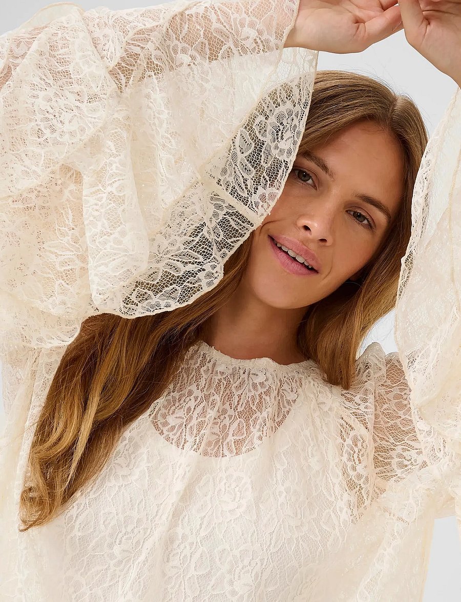 Culture - CUclemency Blouse - long sleeved blouses - whitecap - 5
