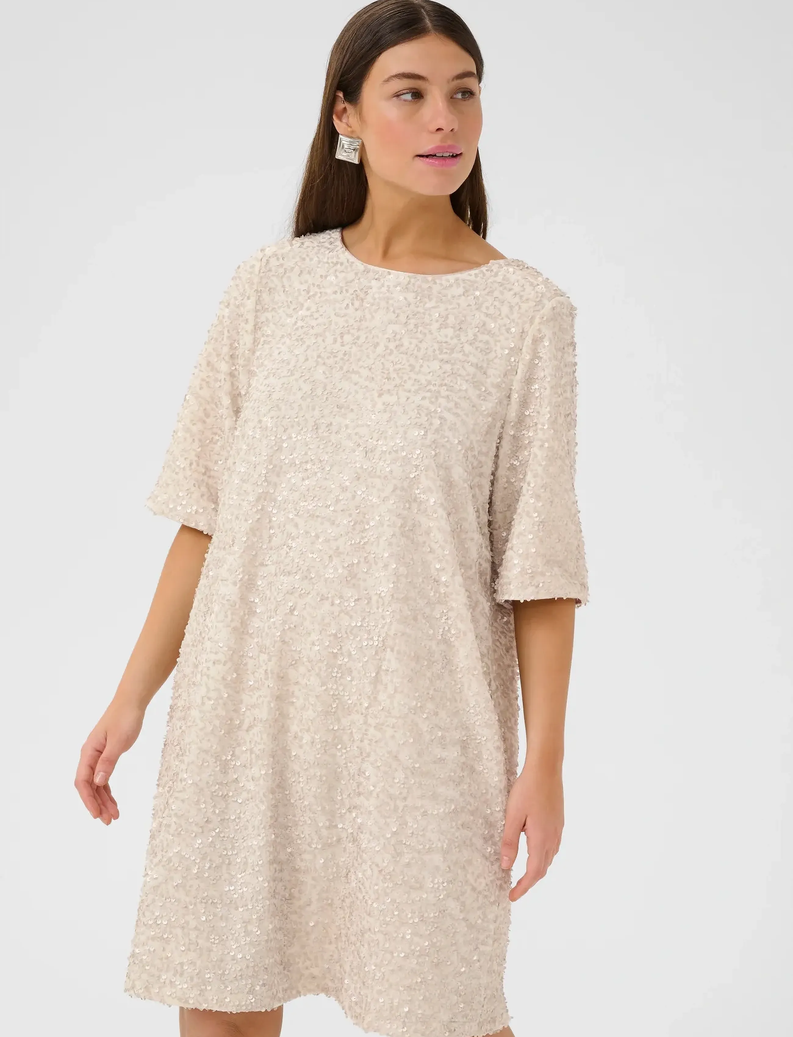 Culture Cunali Dress, S, White, Kjoler > Kort Kjole, Dame