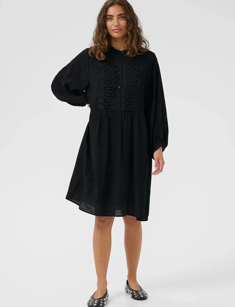 Culture - CUurta Dress - skjortklänningar - black - 3