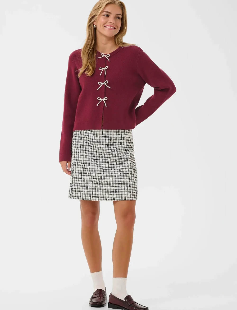 Culture - CUholiday Cardigan - koftor - zinfandel - 3