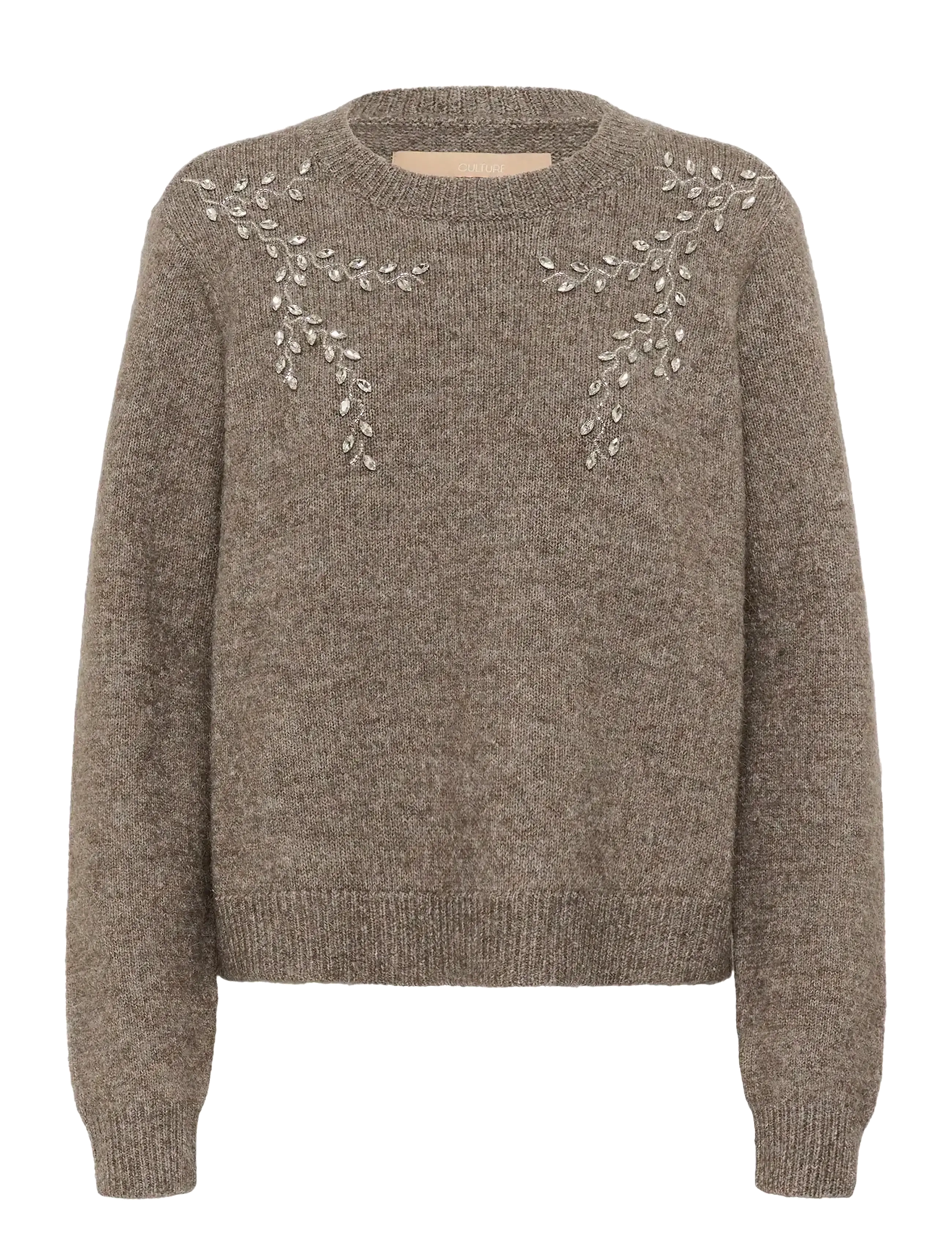 CULTURE Cuosana Kimmy Bling Pullover Beige - S - Damen