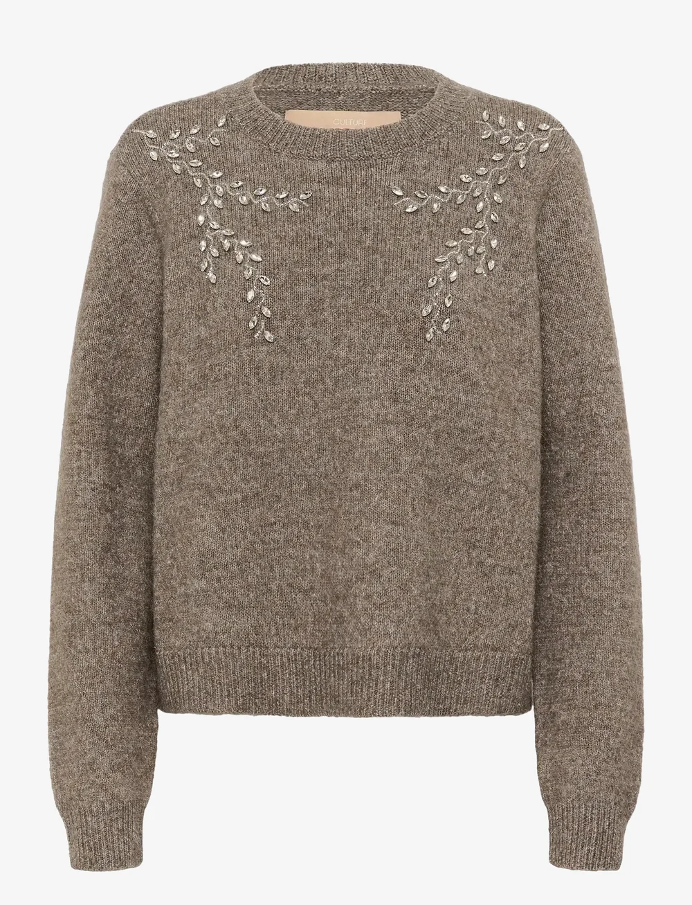 Culture - CUosana Kimmy Bling Pullover - striktrøjer - falcon melange - 1