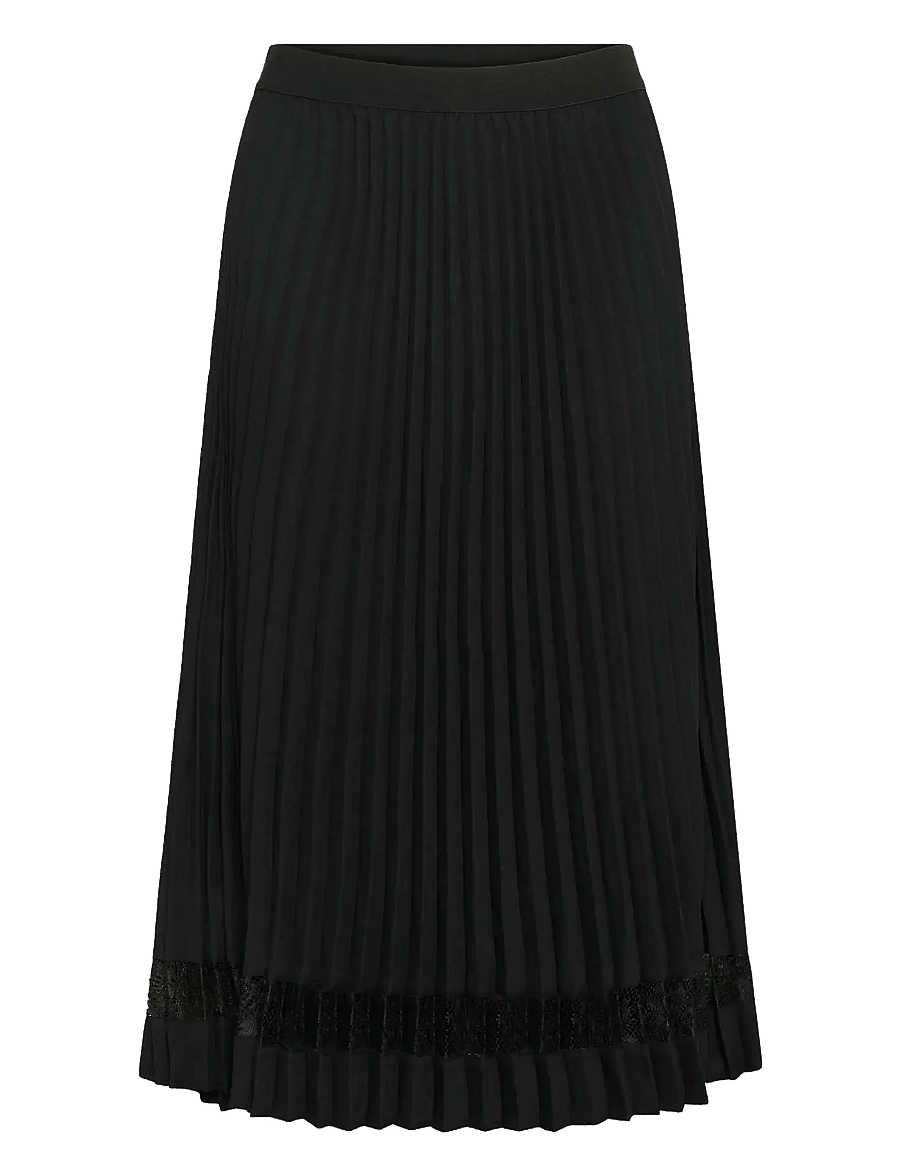 Culture - CUsiggy Betty Lace Skirt - plisowane spódnice - black - 1
