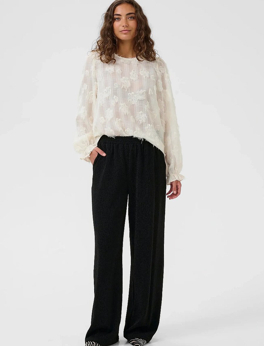Culture - CUakari Pants - wide leg trousers - black - 3
