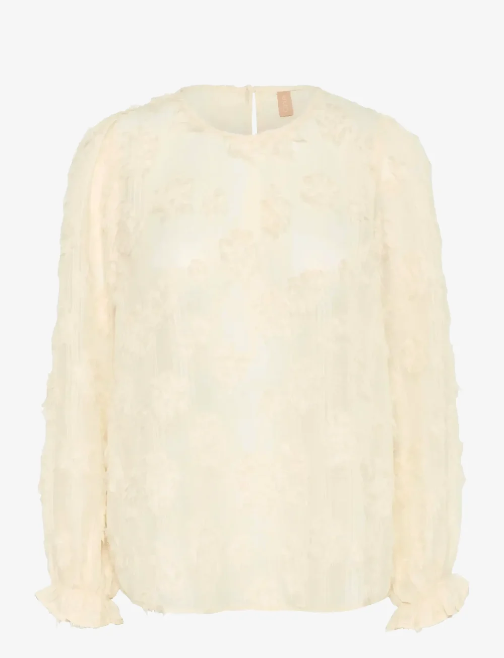 Culture - CUbeannie Blouse - langärmlige blusen - whitecap - 1