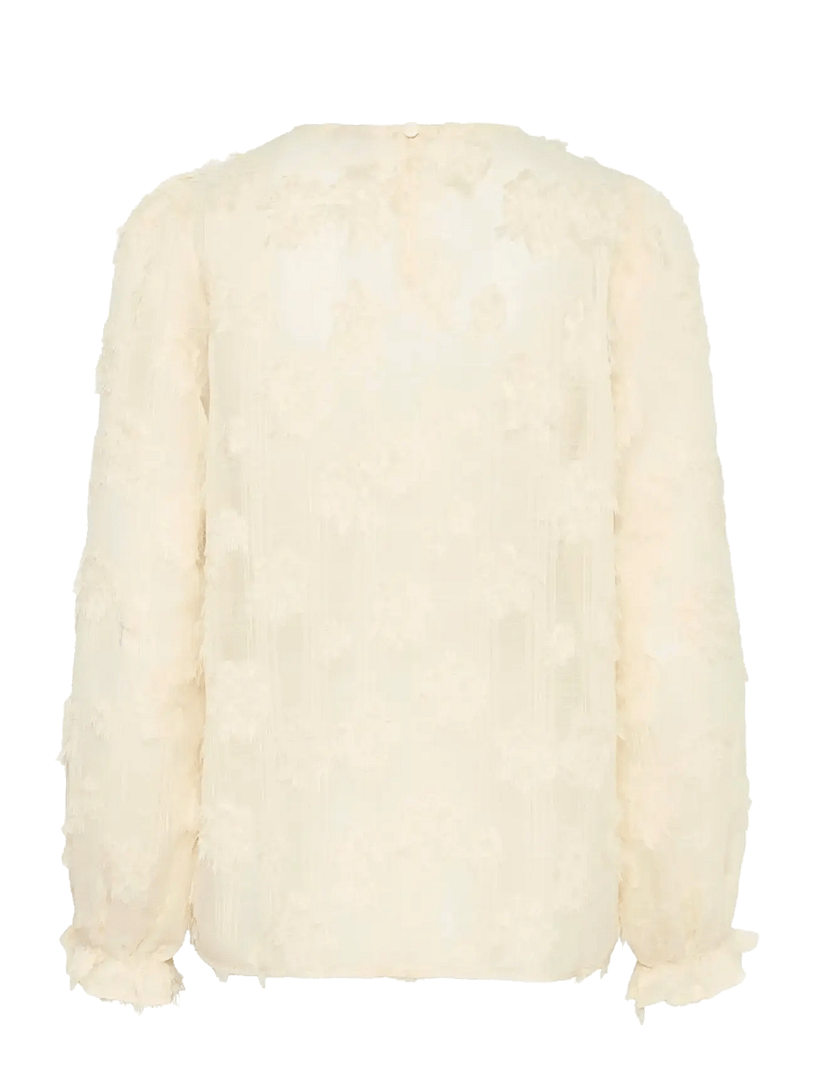 Culture - CUbeannie Blouse - langärmelige blusen - whitecap - 2