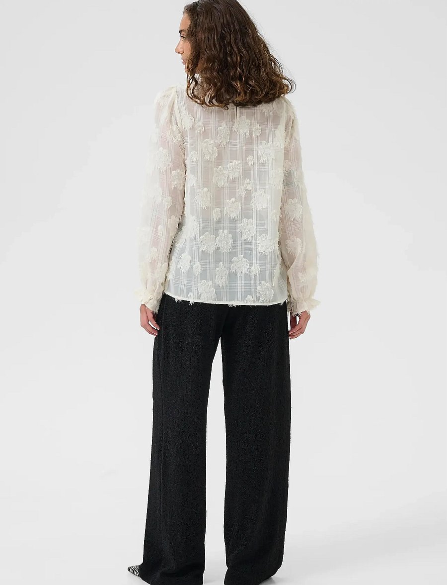 Culture - CUbeannie Blouse - langärmelige blusen - whitecap - 4