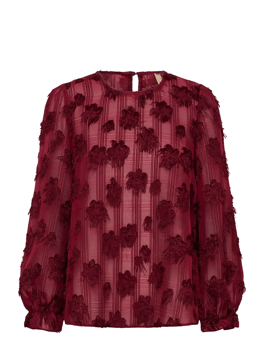 Culture - CUbeannie Blouse - langärmelige blusen - zinfandel - 1