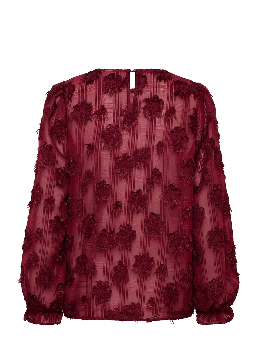 Culture - CUbeannie Blouse - langärmelige blusen - zinfandel - 2