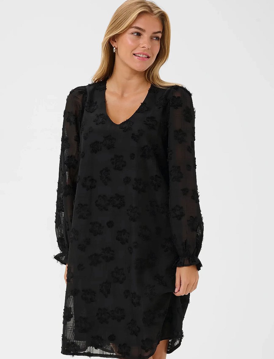 Culture - CUbeannie Dress - spitzenkleider - black - 0