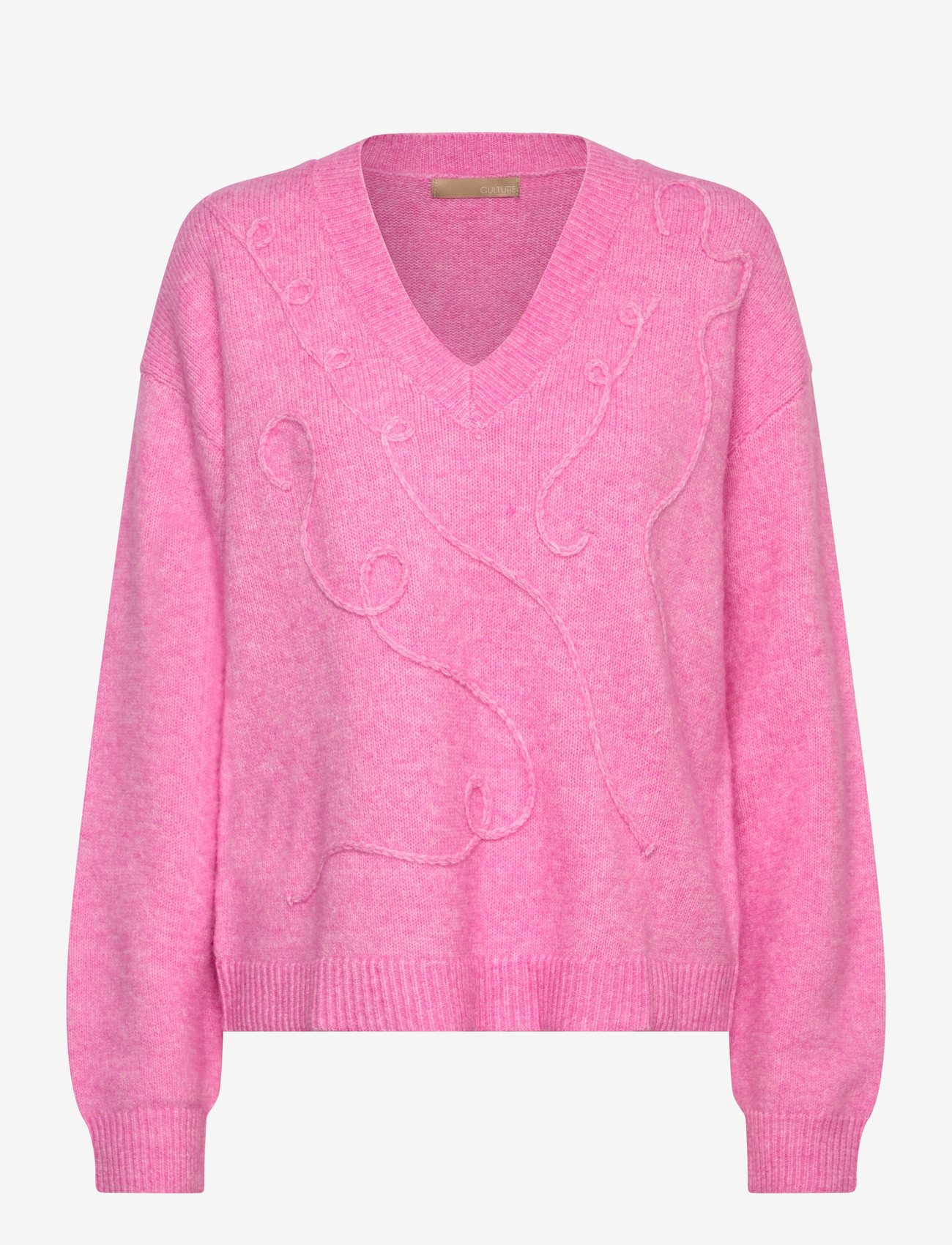Culture - CUtoby Kimmy Pullover - efterårstøj - fuchsia pink melange - 0