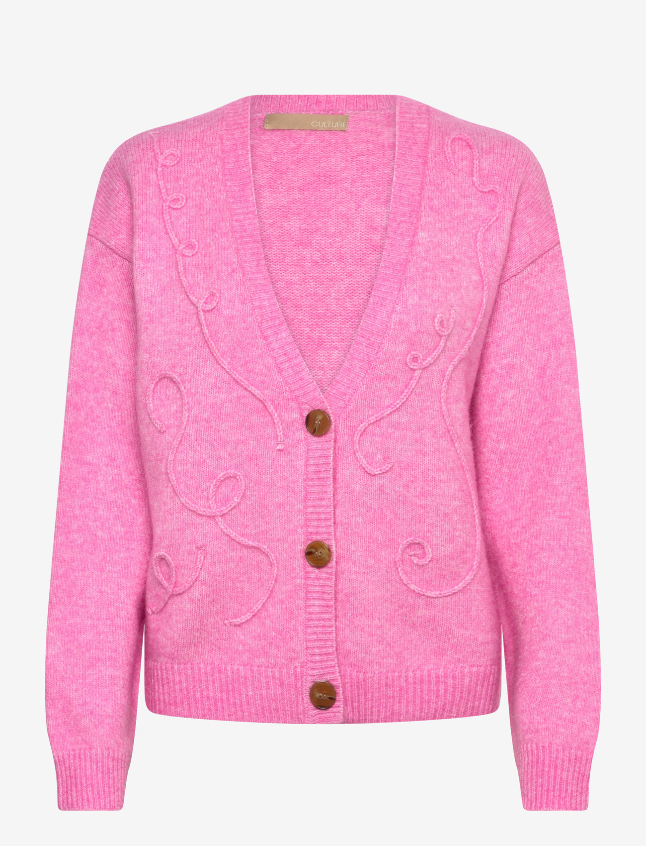 Culture - CUtoby Kimmy Cardigan - cardigans - fuchsia pink melange - 1