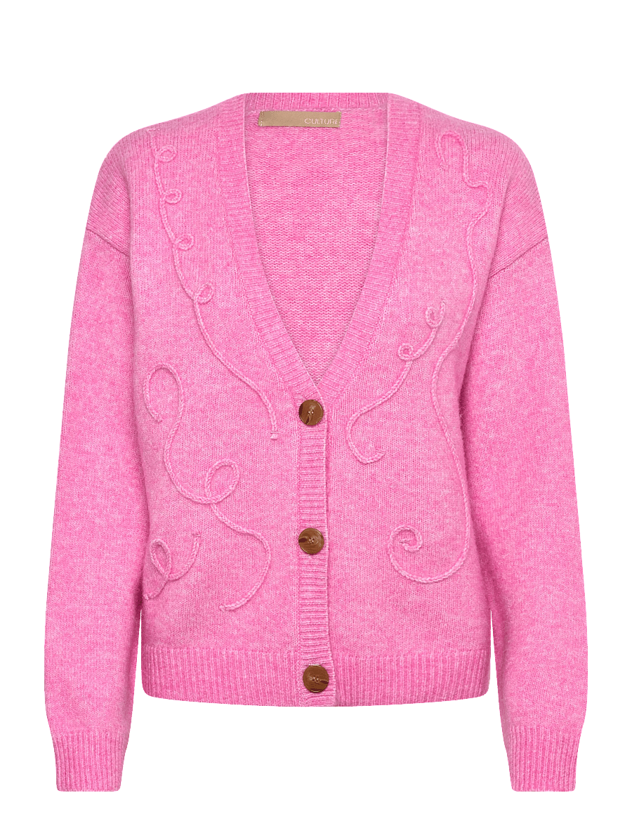 Culture - CUtoby Kimmy Cardigan - kardiganid - fuchsia pink melange - 1